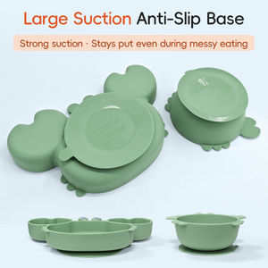 Juego de Platos de Silicona con Ventosa y Diseño de Animales para Bebés, Utensilios para la Alimentación Complementaria, Libres de BPA - Product Image 6