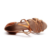 1035 Zapatos de baile latino de satén de seda para mujer Zapatos de salón