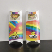 Individuell bedruckte, aufreißbare, kissenförmige Box für Grill-Shawarma, Döner-Kebab, Wrap, Takeaway, Burrito, mexikanische Rollen – Papierbox