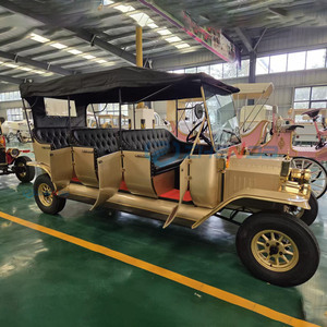 Coche Eléctrico Clásico de Alta Gama para Turismo, Vehículo Retro Dorado para Adultos, Transporte Especial - Product Image 4