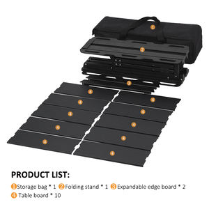 Parrilla de Barbacoa Plegable para Exteriores, de Tamaño Pequeño, Altura Ajustable, Ligera, Portátil, de Aluminio, Plegable, Mesa de Cocina para Acampar - Product Image 2