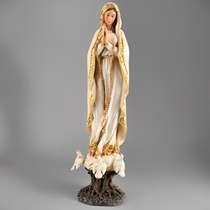 Productos en Stock: Estatua Religiosa Católica Cristiana de Resina de Nuestra Señora de Fátima, 11.22'' de Alto, Modelo Pintado a Mano, Artículo Coleccionable - Product Image 1