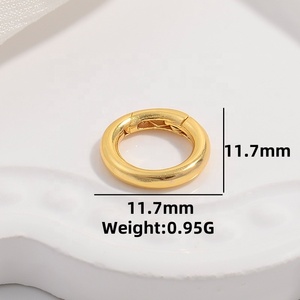 Tốt 925 sterling Silver Gold Plated Vòng oval Sao End Vòng đeo tay <span class=keywords><strong>chains</strong></span> mùa xuân clasps đối với trang sức Làm Vòng Cổ phụ kiện - Product Image 2