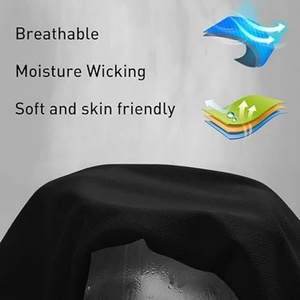 Camiseta de Hombre con Cuello, Tejido Sólido, Elegante, Color Negro, 95% Poliéster, 5% Elastano, Suave, Transpirable, Manga Corta, Corte Regular - Product Image 6