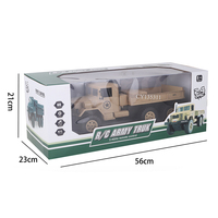 Usine directement fournir 2.4Ghz 1:12 4 canaux télécommande véhicules militaires jouet armée camion RC voiture tout-terrain pour les enfants