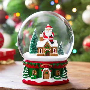 كرة الثلج الراتنج رسمت باليد هدايا عيد الميلاد مخصصة ثلج والأطفال كرة الثلج ديكور المنزل تذكارية - Product Image 2