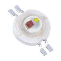 Meilleur prix 2 couleurs dans un blanc ambre rouge UV IR bleu vert 4 broches 2W double couleur diode LED haute puissance pour l'éclairage
