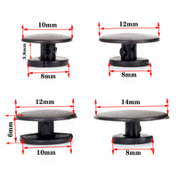Vente en gros 100 pièces/paquet de breloques pour chaussures boutons arrière en plastique noir ornement boucles pour chaussures accessoires pour bricolage sabots breloques pour chaussures