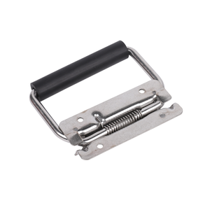 Boîte à outils compacte en métal pour flight case, accessoires en acier poli, poignée pliante à ressort - Product Image 2