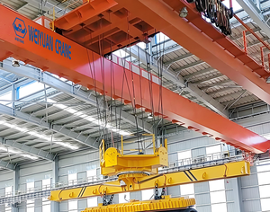 CE ISO Certified PLC Controlled Motor Driven <strong>Electromagnetic</strong> EOT <strong>Crane</strong> 200 Ton Double Girder Bridge <strong>Crane</strong> for Brand for Sale - Product Image 2