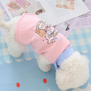Cute Birthday Plaid Collar Cardigan For Cats Dogs <b>Small</b> Pets Short Style Polyester Vest - Product Image 4