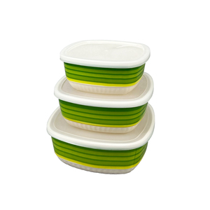 Ensemble de 3 bols de service en plastique, bol de conservation des aliments frais en mélamine avec couvercle, livraison gratuite - Product Image 1