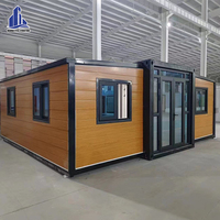 Maison conteneur de luxe extensible de 20 pieds, appartement de 40 pieds avec écran pliable