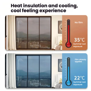 חדש משודרג pvc מפוספס סרט חלון מפוספס חום-בידוד סרט אלקטרוסטטי שקוף - Product Image 3