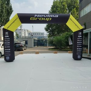 Gapura Inflatable Oxford 26 kaki yang Tahan Lama untuk Masuk dan Keluar, Dilengkapi Lampu LED Terintegrasi untuk Balap Triathlon dan Bersepeda - Product Image 2