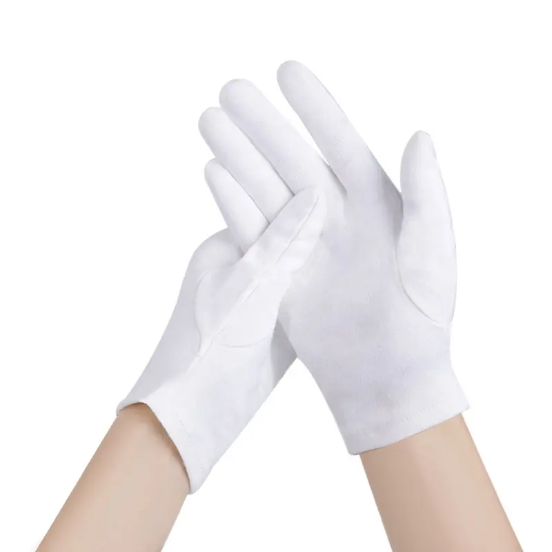 Ceremoni Etiquette Nylon Traffic Control Light Marching Band Parade White 100% Cotton Hand Gloves