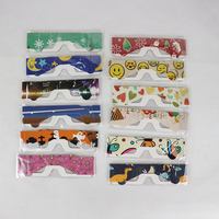 Lunettes de diffraction - Lunettes de diffraction en carton papier à effet flocon de neige blanc