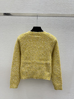 Hochwertige Damen Einfarbiger Pullover Langarm Rundhals Knopfleiste Strickjacke für Frühling und Herbst Casual