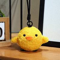 Porte-clés en peluche amusant grenouille, poussin, pingouin, jouet animal souple à rebond lent, idéal pour pendentif de sac à dos, petit cadeau décoratif