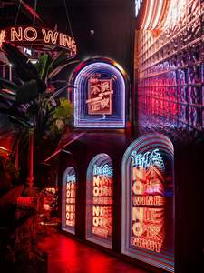 300cm 3d specchio infinito luce moderna Led marciapiede segno esterno 8 ft <span class=keywords><strong>telaio</strong></span> in metallo Lightbox sfondo acrilico decorazione esterna - Product Image 3