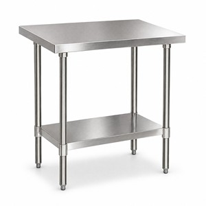 Banco da Lavoro Commerciale in Acciaio Inox 304/201, Finitura Opaca Spazzolata, Capacità di Carico 300kg/m, per Aree di Preparazione Alimenti e Cucine Commerciali - Product Image 2