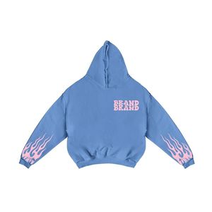 Bộ đồ thể thao nam Teng Cai, áo hoodie và quần jogger chất liệu cotton, unisex, 2 món, in nổi dày, thiết kế tùy chỉnh - Product Image 3