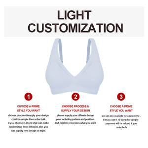 New Arrival Spandex Nylon Backless Basic Style Underwear Wire Free Luxury Women'S Lingerie Logo Printing Bra For Women Sexy - Product Image 4
