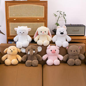 Simpatici cuccioli di peluche piccoli elefanti agnelli orsetti di peluche di peluche di cane di maiale coniglio coniglio morbido straccio bambola regali per bambini - Product Image 3