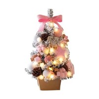 Maosheng Hochwertiger Umweltfreundlicher PVC-Fichten-Tisch-Mini-Weihnachtsbaum mit LED-Lichtern und Filzkugel-Ornamenten 45-90cm Heimdekoration