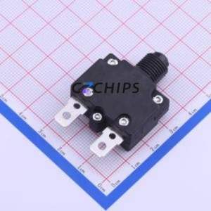 RTB-10B1BNANFC Push Button Switch Through hole Component (THT) Switch No Lock Round Button 15A Black - Product Image 2