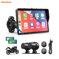 Bestsonic Cámara para Auto de 5'' con CarPlay, 2 Cámaras, Pantalla GPS HD, CarPlay Inalámbrico con Android Auto/iOS, TPMS, Grabación en Bucle