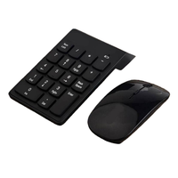 Clavier numérique et souris sans fil 2,4 G 18 touches Combo Mini clavier numérique financier comptable