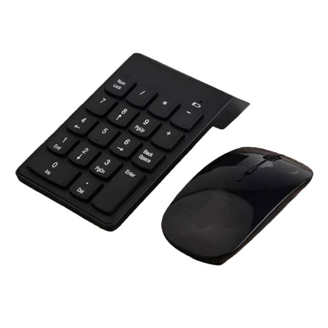 2.4G 18 Keys Number Pad and Mouse Combo Wireless Mini Financial Accounting Numeric Keypad