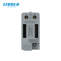 Livolo Interrupteur Tactile Modulaire Standard UE 1 Gang 1 Voie 22,5mm*45mm avec Cadre en PC et Verre Trempé Étanche Installation Facile
