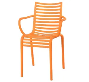 New design wholesale cheap plastic armrest chairs outdoor chairs colorful PP chair