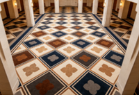 Moquette Mur-à-Mur Géométrique Répétitive Minimaliste Ignifuge en Rouleau Complet pour Couloir d'Hôtel et Salle de Prière