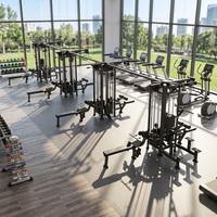 Piles de poids en acier réglables à 8 stations, équipement de fitness multifonctionnel pour l'entraînement de force, usage commercial en salle de sport
