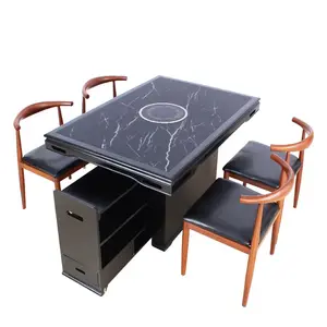 공장 맞춤형 전기 냄비 식탁 상업용 대리석 테이블 탑 레스토랑 냄비 테이블