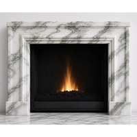 Cheminée en marbre Calacatta Viola italien, décorative, moderne et luxueuse, sur mesure, par Newstar.