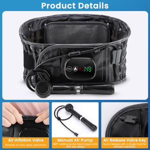 Massaggiatore Lombare Senza Fili, Gonfiabile, Riscaldato e Vibrante, Supporto per Decompressione della Schiena, Cintura Massaggiante per Alleviare il Dolore alla Vita - Product Image 6