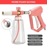 Nouveau design de nettoyeur haute pression pistolet à mousse 1L bouteille transparente canon à mousse de neige