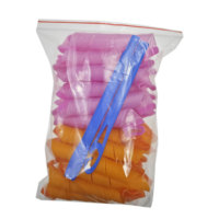 Alat Penata Rambut Spiral Tanpa Panas Magic 30cm dengan 2 Pengait Berbagai Warna Set 10-40pcs untuk Salon & Penggunaan di Rumah