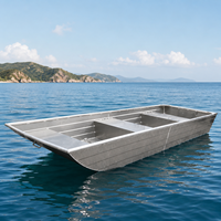 Nouveau bateau à fond plat en aluminium de 16 pieds, coque renforcée de 2,5 mm, pont antidérapant pour 6 personnes, faible profondeur, pêche en rivière ou en marais
