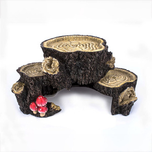 Terrario paisaje de madera apariencia reptil relajación plataforma resina oculta cueva Decoración - Product Image 1