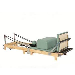 معدات بيلاتس احترافية، جهاز ريفورمر لتمارين المرونة وتمديد العضلات، مصنوع من خشب البلوط، مناسب لمراكز اللياقة البدنية - Product Image 6