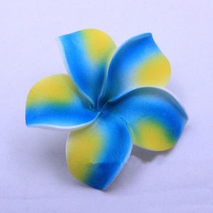 Ornements de cheveux de fête hawaïenne décoration de gâteau d'anniversaire de mariage 7CM Plumeria artificielle bicolore <span class=keywords><strong>Rubra</strong></span> - Product Image 3