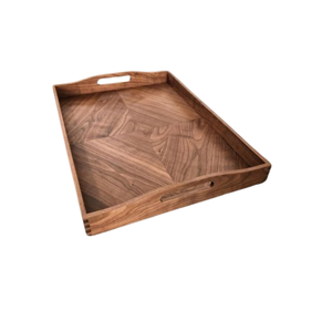 Elegant <b>Rectangle</b> Wooden Tray For <b>Coffee</b> <b>Table</b> & Ottoman Large Solid Wood Decorative Serving Tray For Breakfast in Bed Tea - Product Image 2