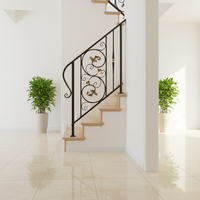 Rampe d'escalier et systèmes de garde-corps de loft modernes en fer forgé - Fabrication sur mesure peignable