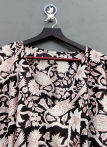 Kaftan de algodón con estampado de árbol de playa blanco y negro para mujer, vestido hasta el suelo de tamaño libre con envoltura de Bikini, ropa de verano hecha a mano - Product Image 6