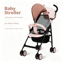 Poussette bébé légère et compacte en plastique à 4 roues, pliable en fer, grand siège, système de voyage portable, capacité de charge de 20 kg, 0-3 ans